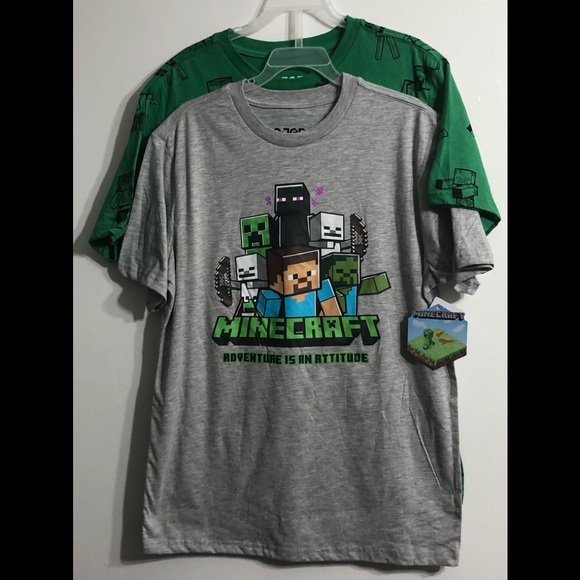 Minecraft Adventure is an attitude graphics 2 pack boy’s t-shirts. Size XL - Picture 1 of 6